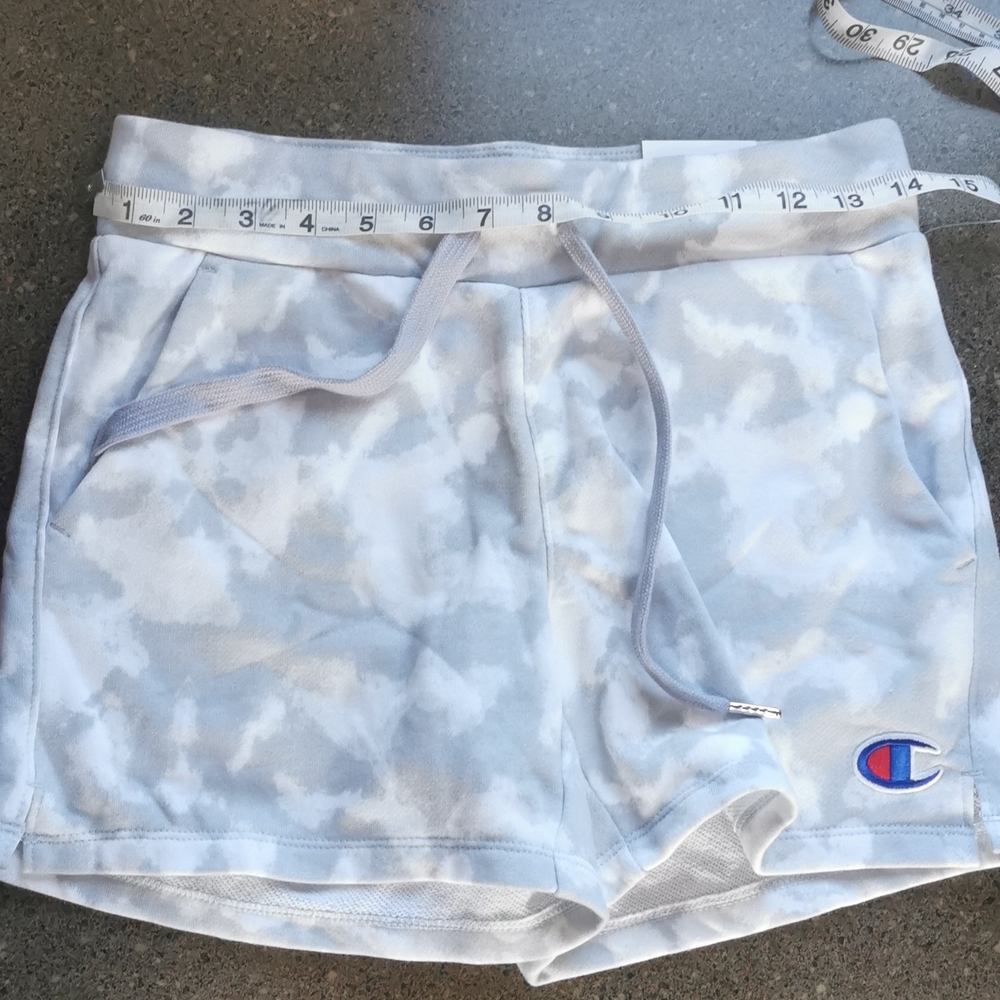 XS extra small Champion Shorts Grey Gray White tie dyed NWT New - Picture 7 of 10